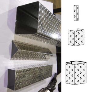 Aluminum Diamond Plate - Column Cover - 8x8x48 - 16 gauge